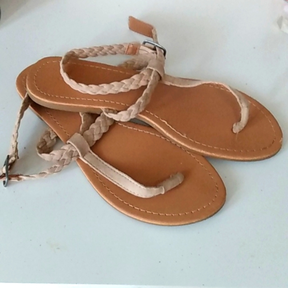 Charlotte Russe Sandals, Tan, Flip Flops